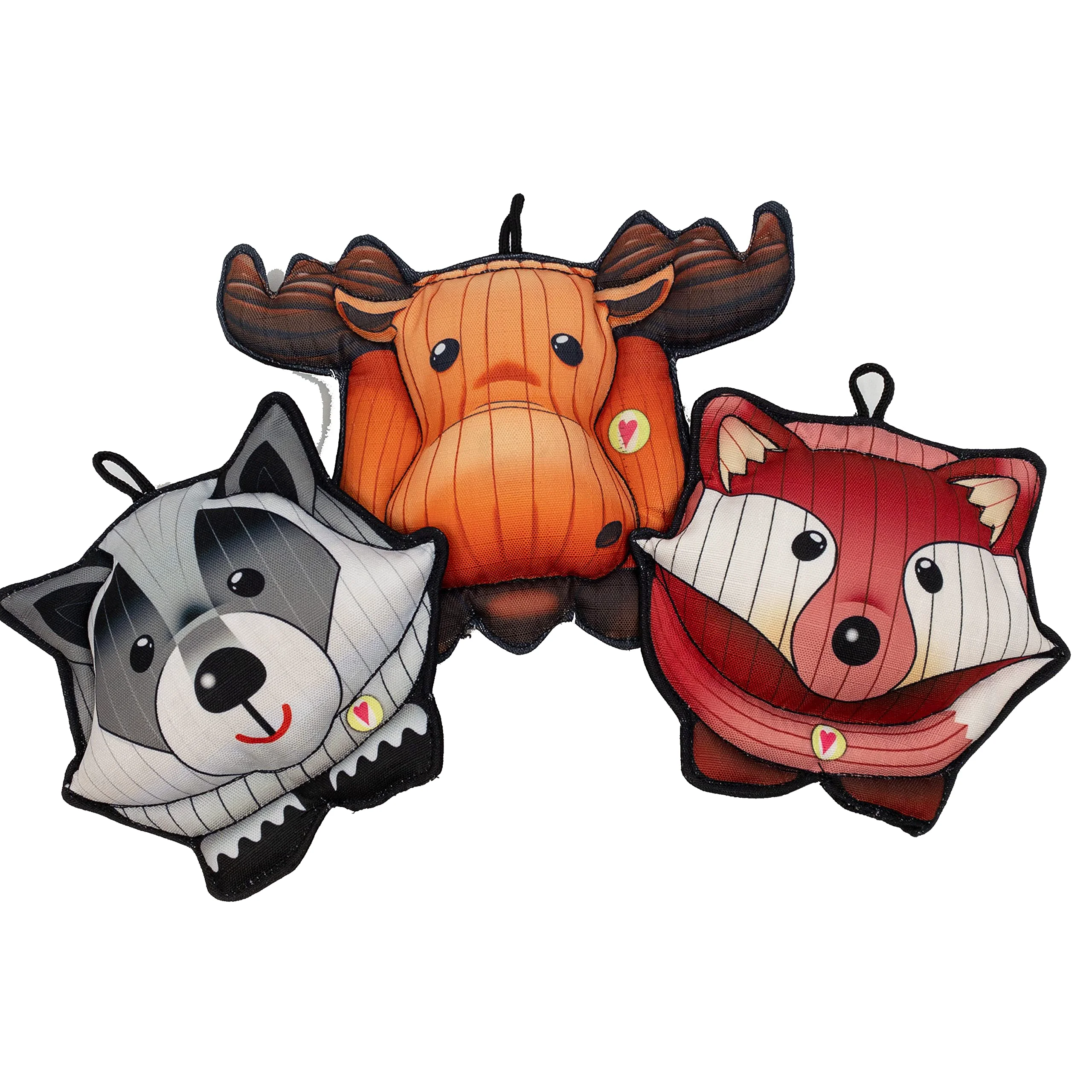 Exceptional HuggleHounds HuggleTuff Puffies Woodland Friends Plush Dog Toys – 3-Pack Squeaky Plush for Small Medium Dogs Elite