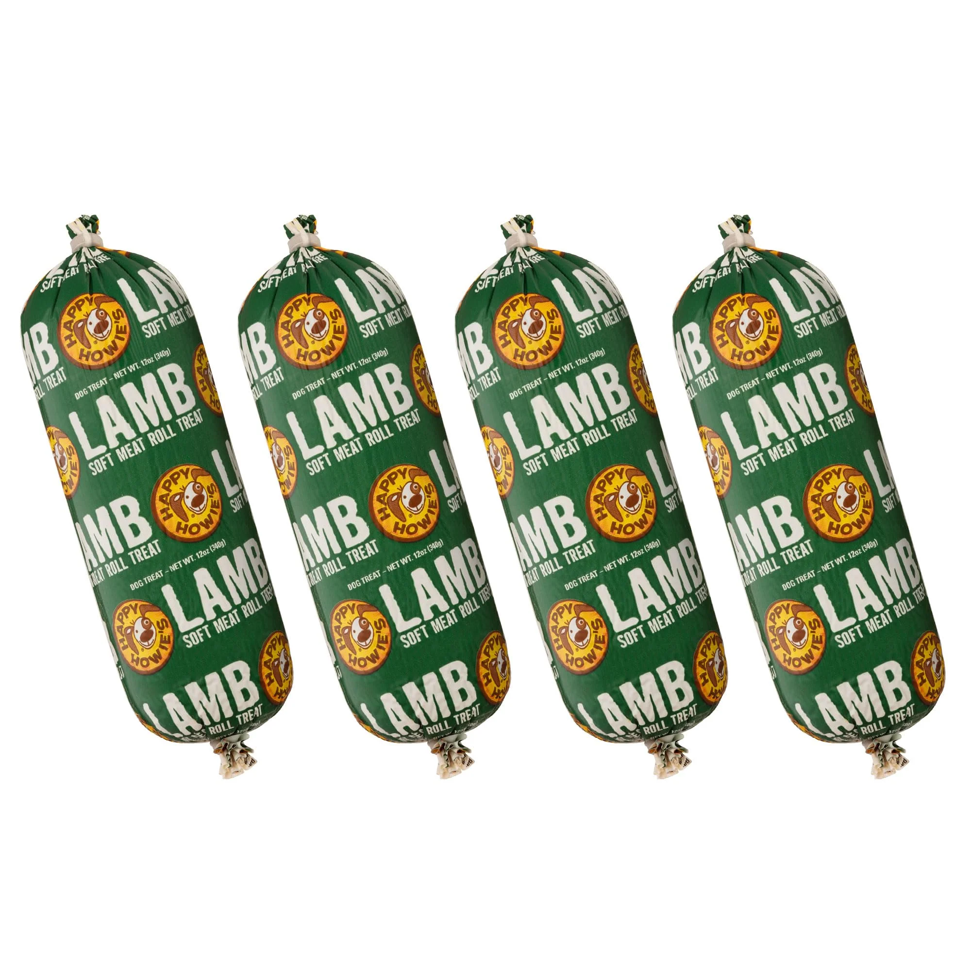 Pure Happy Howie's Soft Lamb Roll Treats - 4-Pack High-Protein USA Made Elite