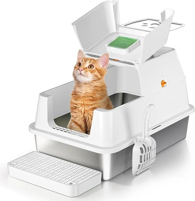 Safe Stainless Steel Cat Litter Box Reusable