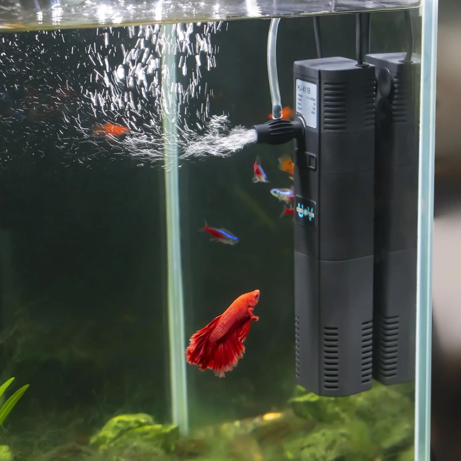Proven TARARIUM Small Fish Tank Filter 10-20 Gallon 120GPH UV Submersible Efficient