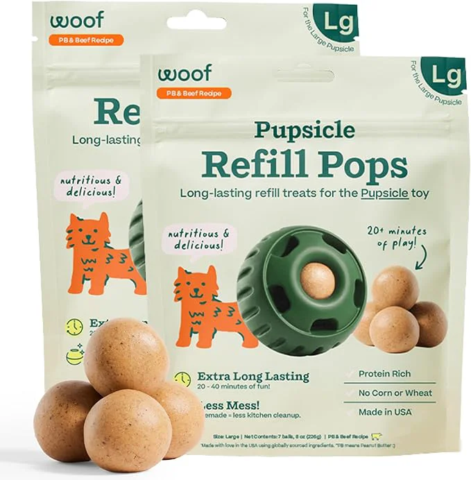 Lightweight WOOF Pupsicle Refill Pops Environmentally Friendly