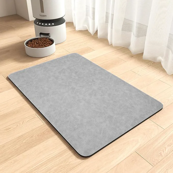 Effective MontVoo-Absorbent Pet Feeding Mat-No Stains Pet Mat Premium Material
