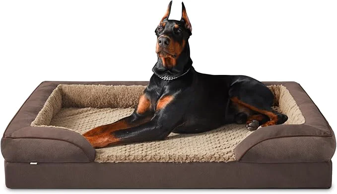 Artisan INVENHO Orthopedic Dog Bed for Extra Large Dogs XXL Egg-Crate Foam Dog Couch Clean