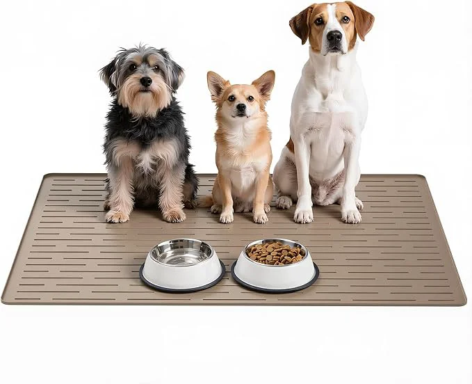 Natural Large Dog Mats for Food and Water Sophisticated