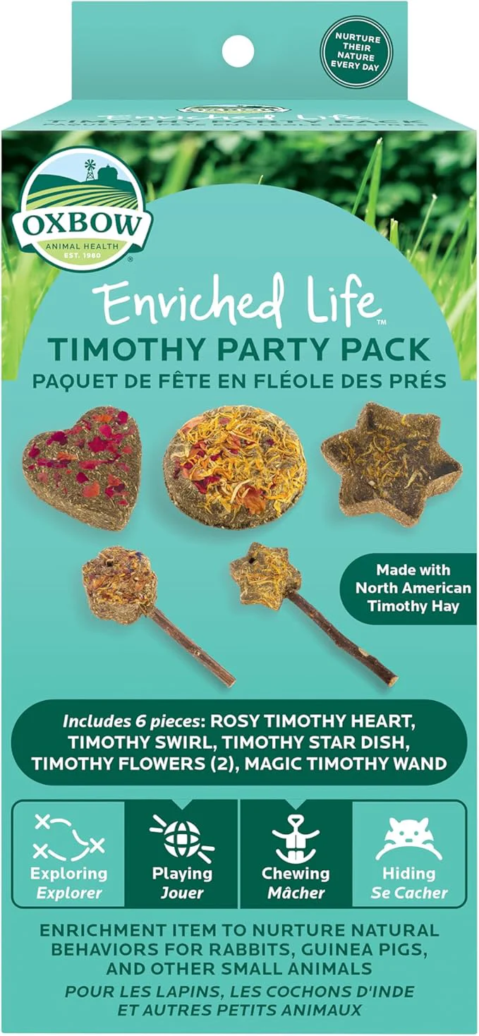 Advanced Oxbow Enriched Life Timothy Party Pack – Rabbit and Guinea Pig Toys Chinchilla Fast