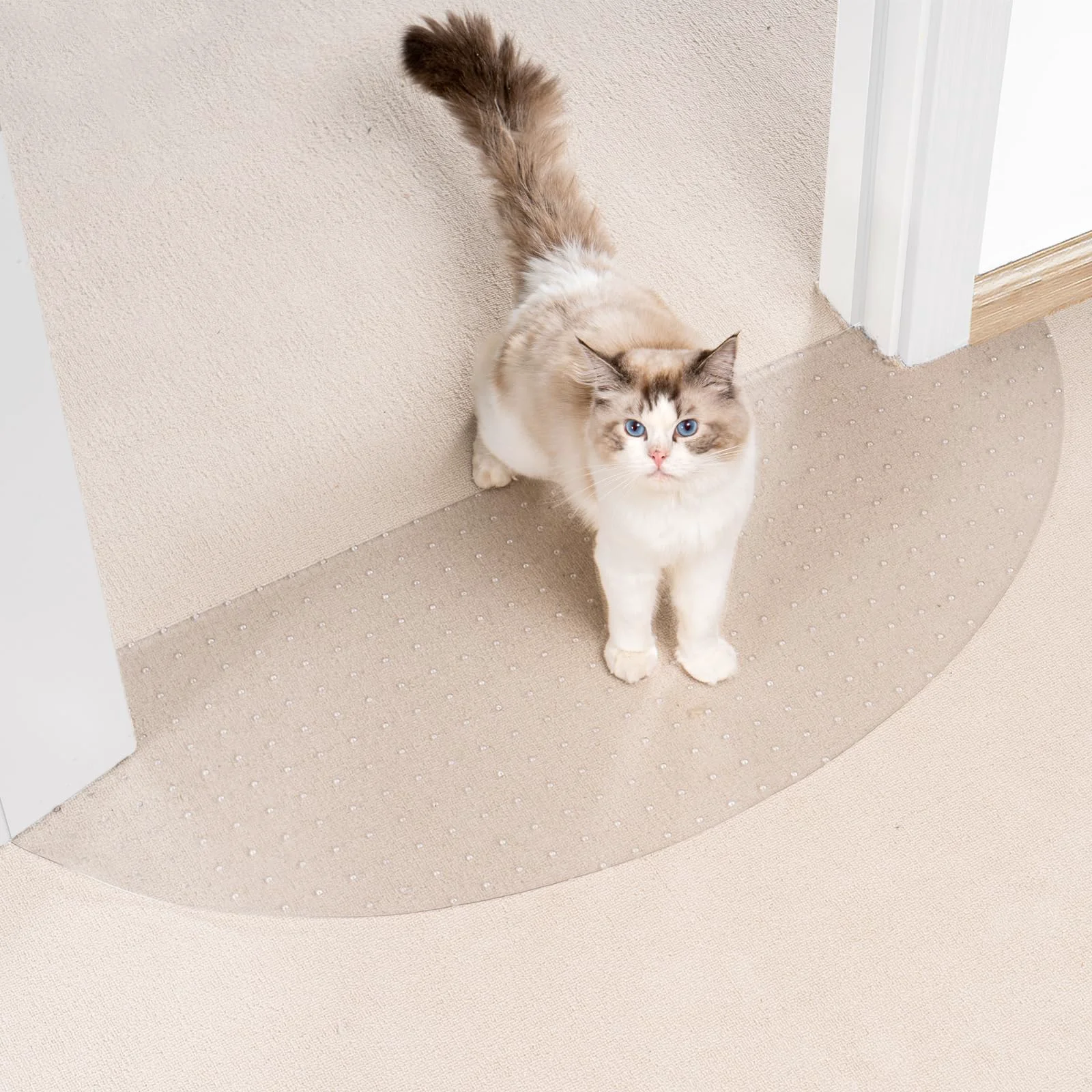Stylish Uross Semi-Circular Carpet Protector for Pets – 2-Pack Doorway Protector Cat Scratch Stopper Smooth