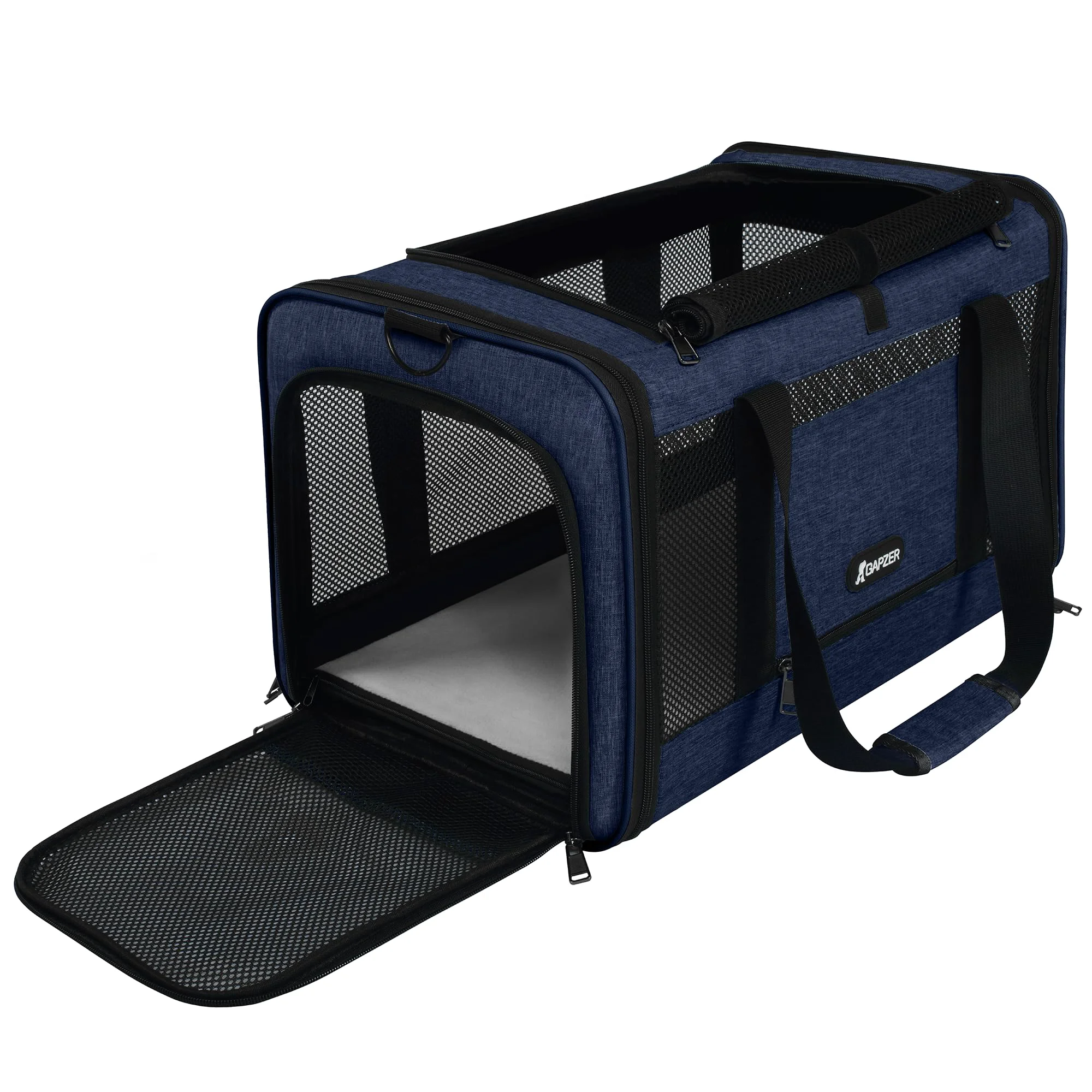 Advanced GAPZER Cat Carrier 18x11x11 United Airline Softshell Pet Bag Navy Long-Lasting