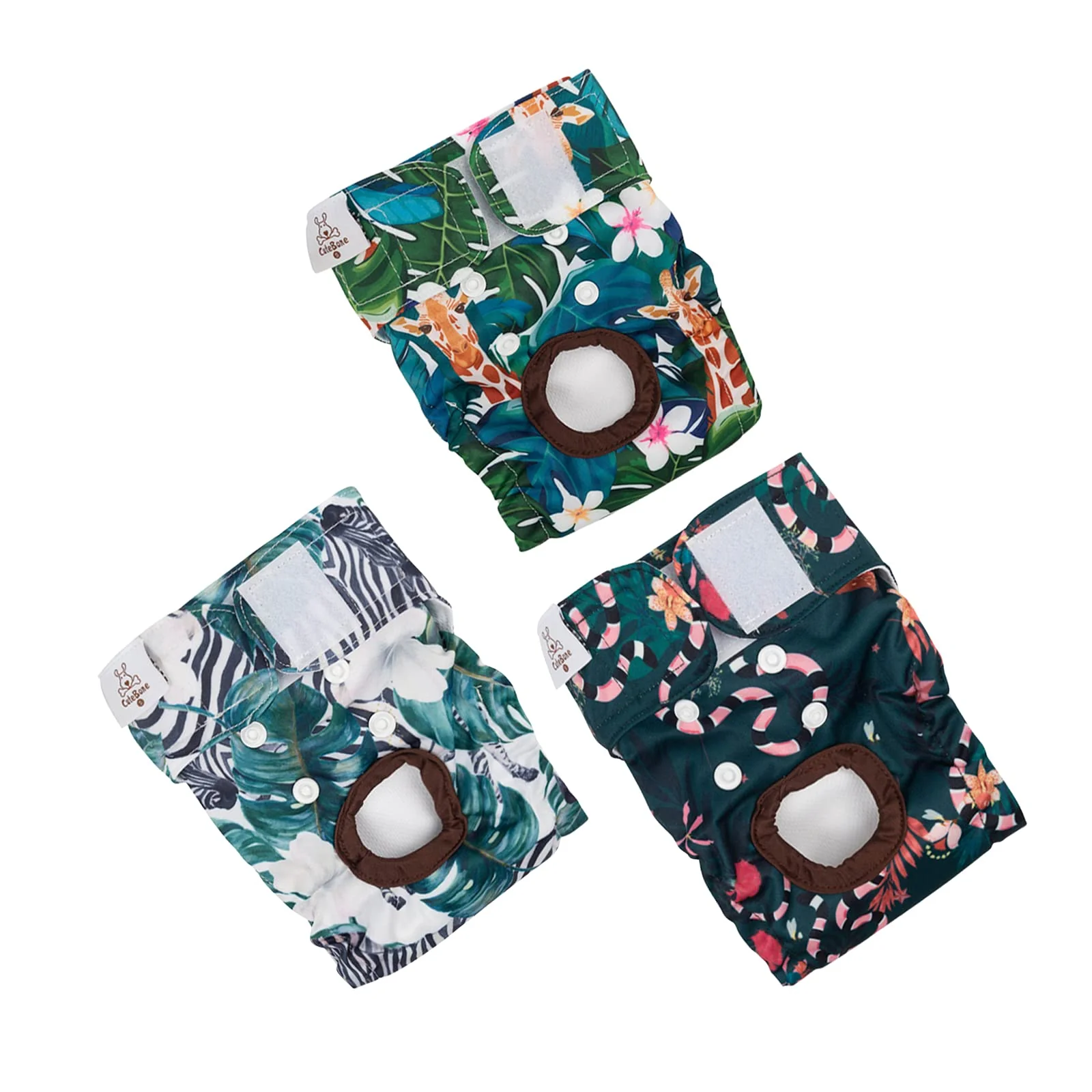High-Performance CuteBone Washable Female Dog Diapers – 3 Pack S M L for Heat and Potty Training Original