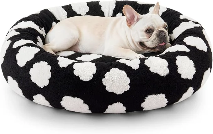 Unique JOEJOY Donut Calming Small Dog Bed Round Cat Beds Practical