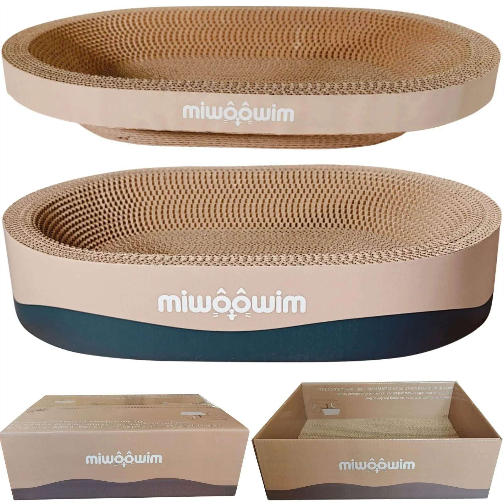 Versatile miwoowim 3PSC Cat Scratcher Cardboard – Oval Beds Nest for Indoor Cats Trendy