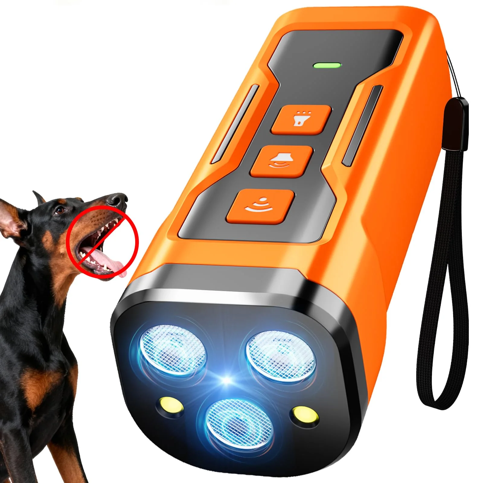 High-Performance iBurr X3Pro 3x Ultrasonic Bark Deterrent 33 ft Range Humane Dog Training Premium