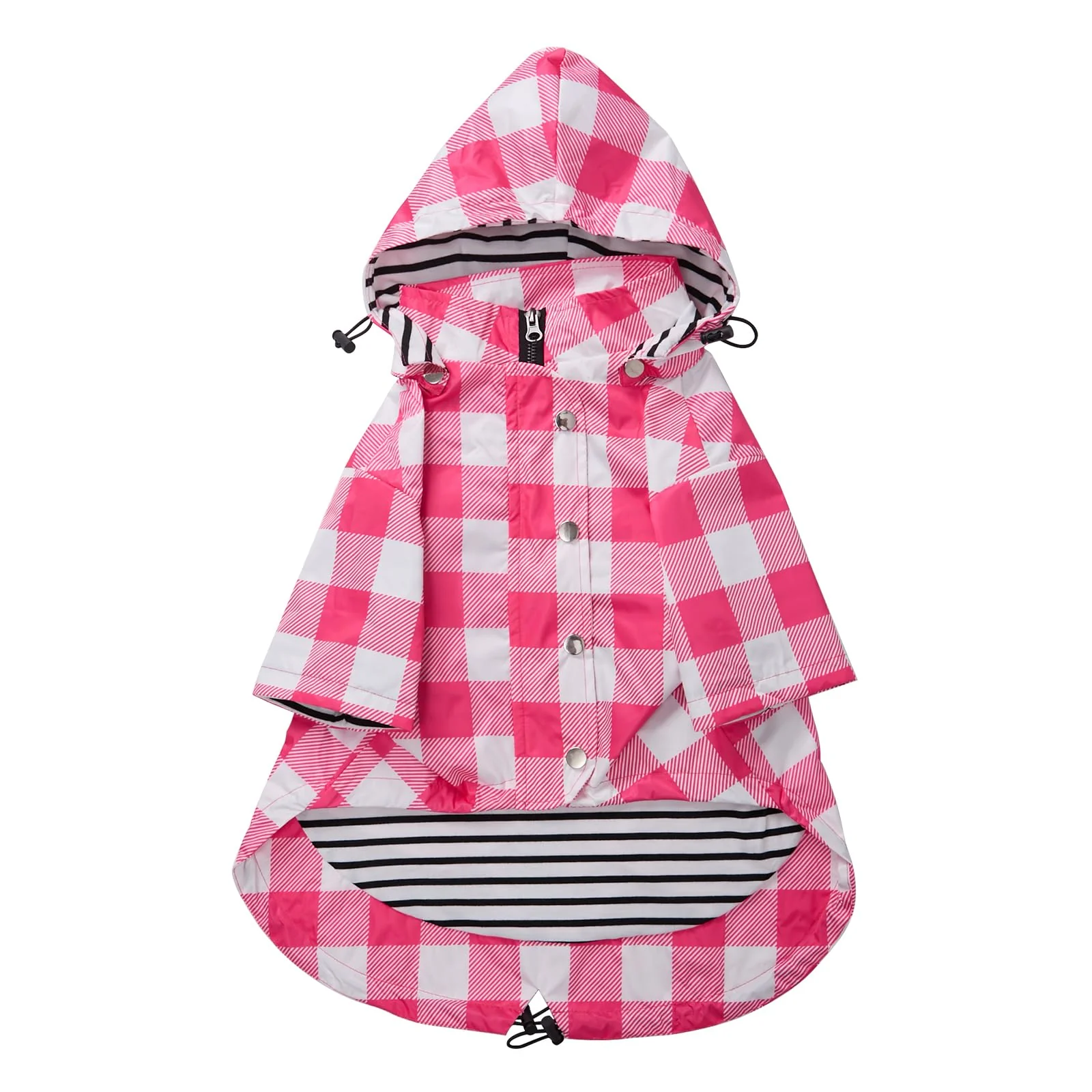 Luxury Morezi Dog Rain Coat Waterproof Jacket with Hood Harness Hole Pink Size M 8-80 lbs Crafted