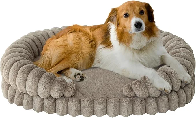 High-Performance BALANCE Calming Dog Bed for Large Sized Dogs 36 Inches Oval Washable Pet Bed Green