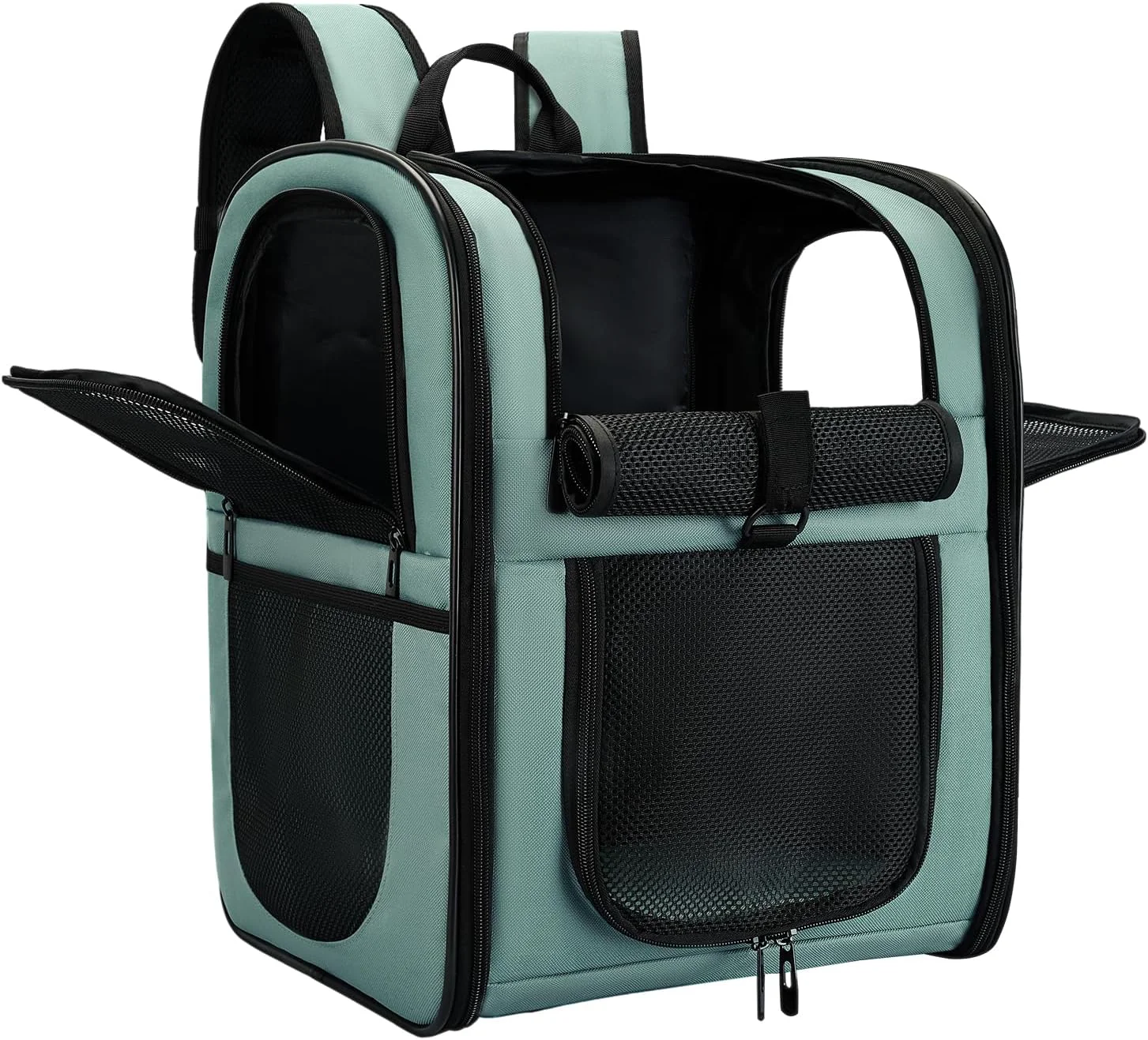 Casual Apollo Walker Dog Cat Carrier Backpack for 4-15lb Pets - Ventilated Safe Design with Padded Back Support Breathable Mesh Pet Backpack for Hiking Travel Outdoor Blue Effective