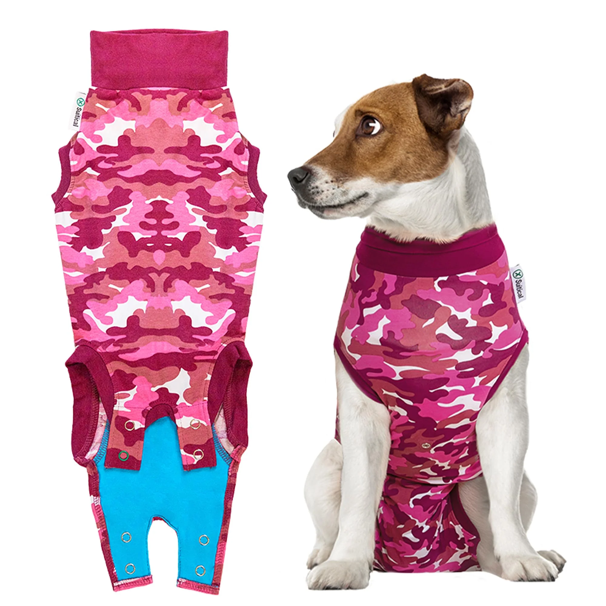 Original Design Suitical Recovery Suit for Dogs - Post-Surgery Comfort Protection XS Pink Camouflage Authentic