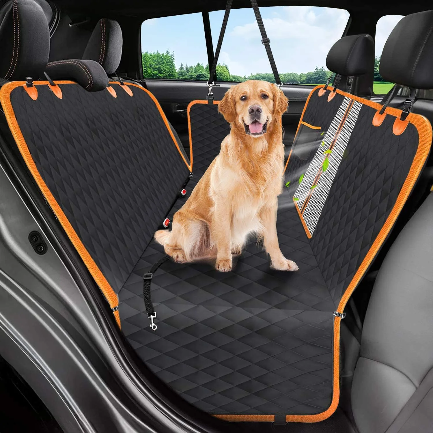 Trendy Victoper Dog Car Seat Cover — Heavy-Duty 60W x 64L Waterproof Nonslip Hammock with Side Flap Unique