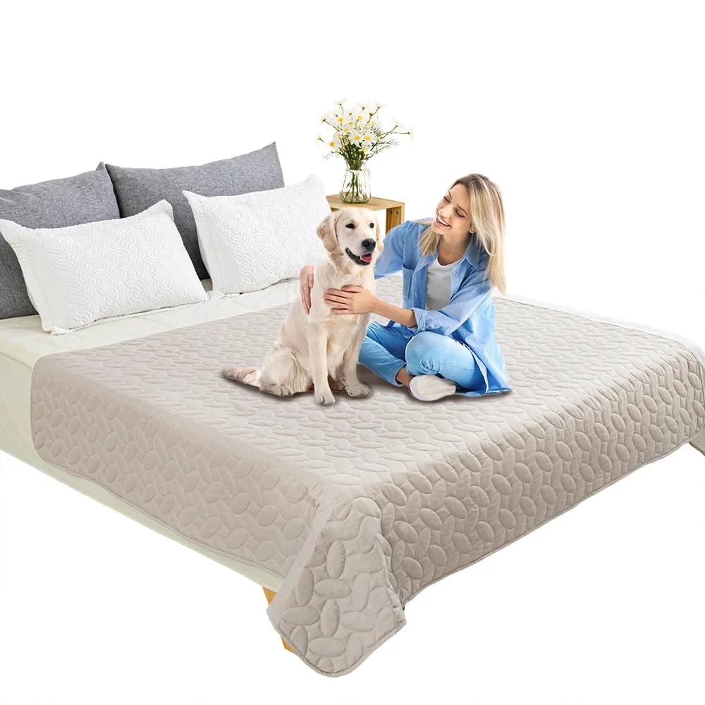 Practical Ameritex Waterproof Pet Bed Cover – Anti-Slip Khaki Sofa Protector 82x120 Premium