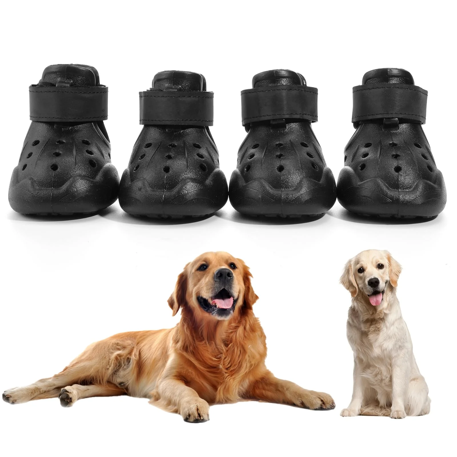 Organic DOGOYS Dog Shoes – Non-Slip Waterproof Boots with Adjustable Straps Soft