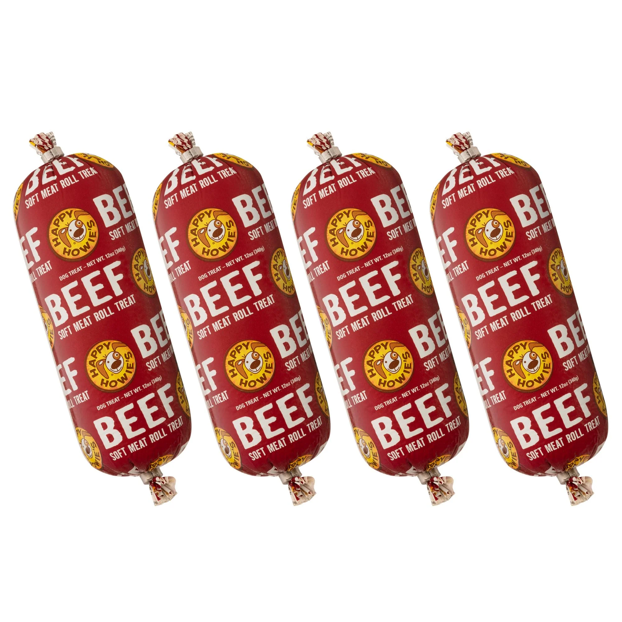 High-Grade Happy Howie's Soft Beef Roll Treats – High-Protein All-Natural Made in USA 12 oz x4 Stylish
