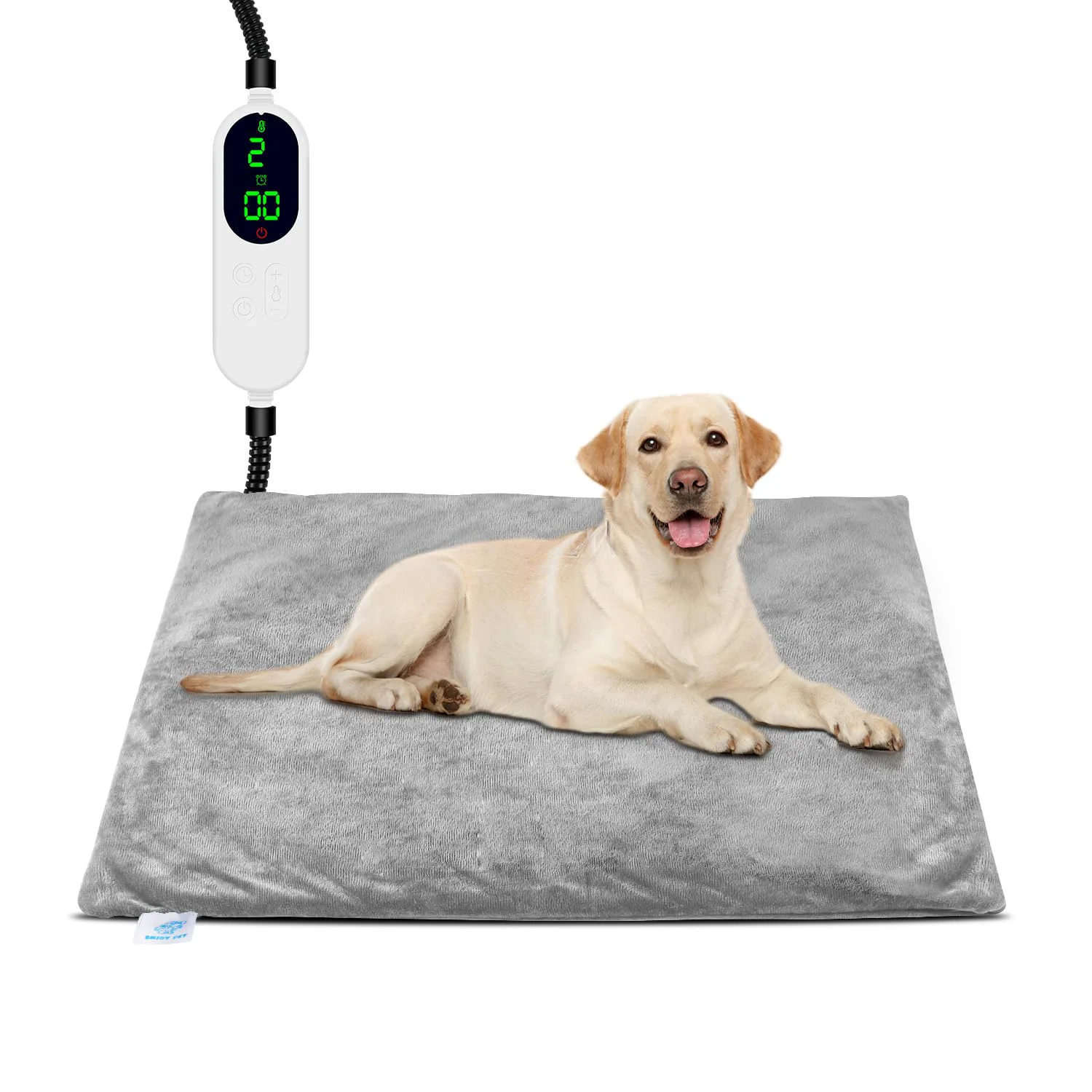 Efficient ENJOY PET Pet Heating Pad for Cats Dogs — 9-Level Temperature Auto Power-Off Chew-Resistant Cord Solid