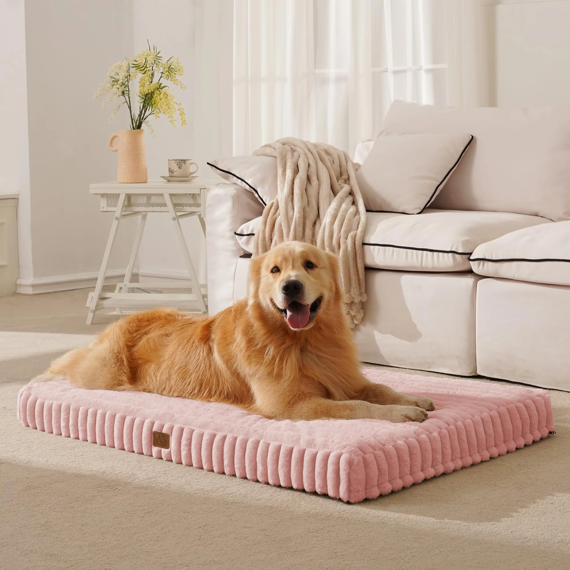 Proven DOPEDIO Orthopedic Dog Bed for Medium Dogs — Waterproof Non-Slip Egg-Crate Foam 30x20x3 Pink Original
