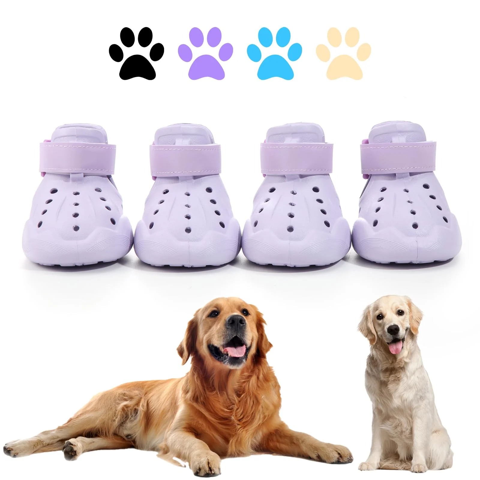 High-Quality DOGOYS Dog Shoes - Rugged Non-Slip Boots with Adjustable Straps Purple Artisan