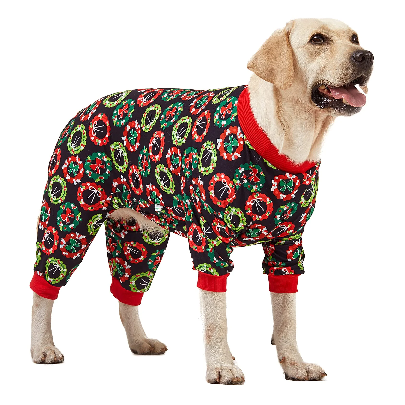 Classic LovinPet Large Dog Christmas Onesie – XL to 3XL Festive Holiday Pajamas for Pitbulls Large Breeds Casual