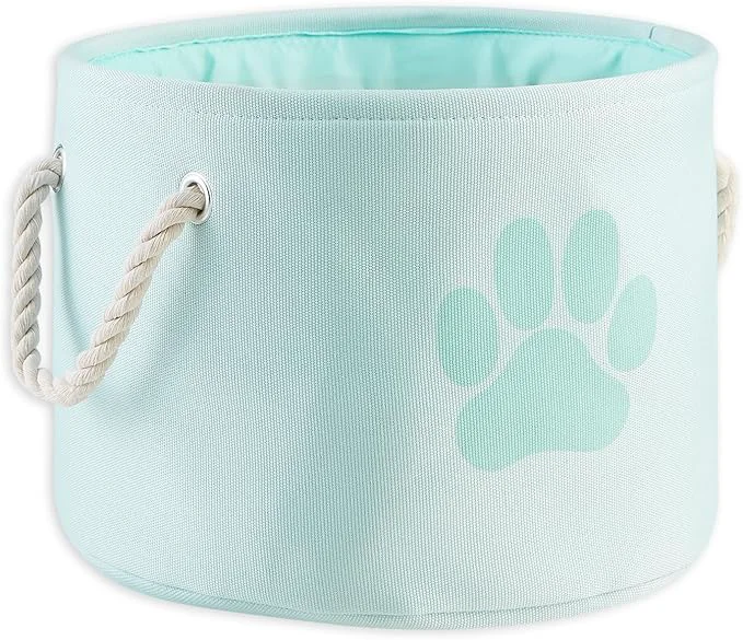 World-Class Bone Dry Pet Storage Collection Collapsible Bin Small Round Artisan