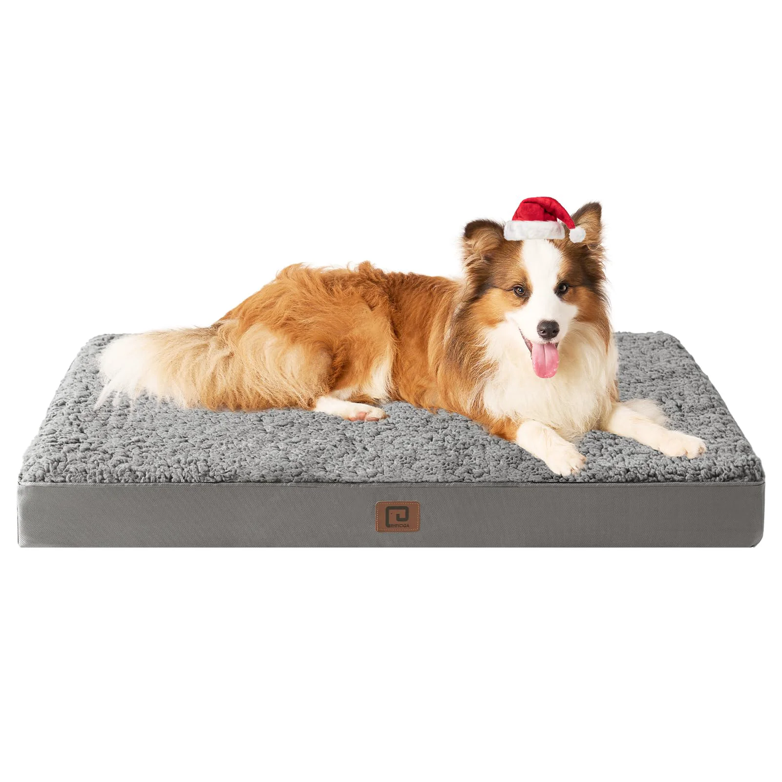 Superior EHEYCIGA Orthopedic XL Dog Bed – Extra Large Removable Cover Light Grey 41x27 Flexible