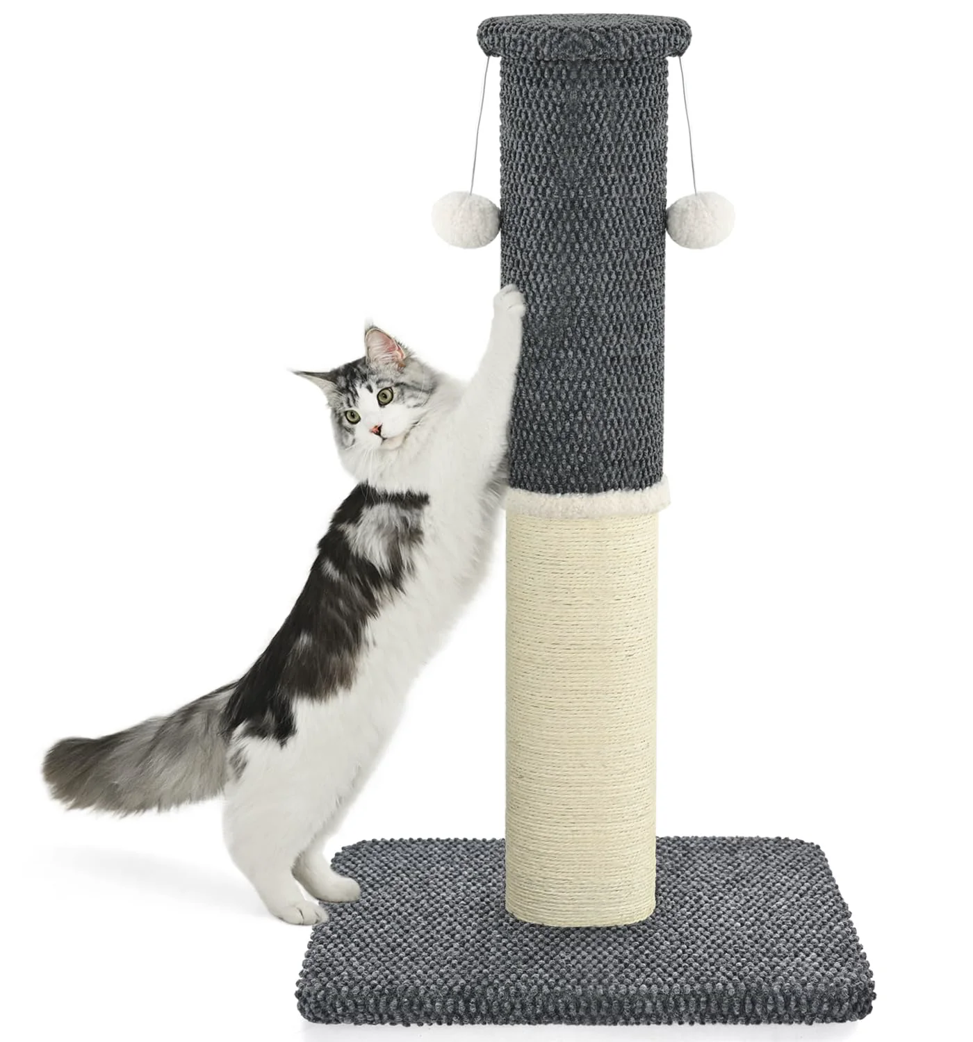 Official MADE 4 PETS Tall Cat Scratching Post - 33in Heavy-Duty Sisal Carpet for Indoor Cats High-End