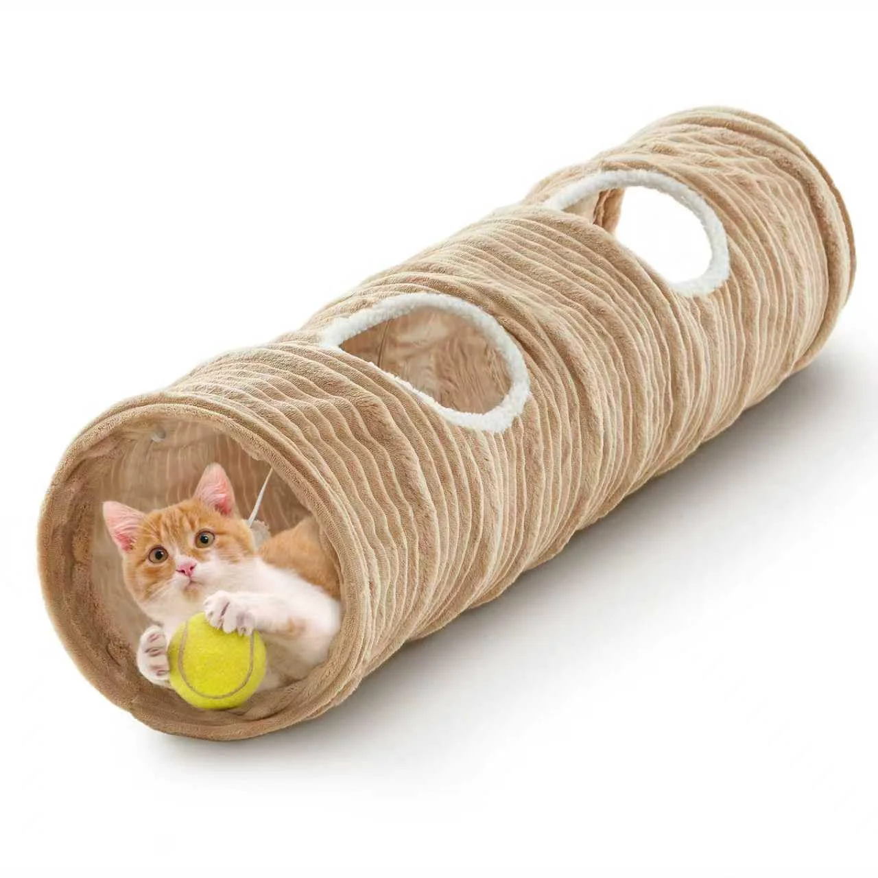 Artisan Flashing Fire Cat Tunnel – Collapsible Play Tunnel for Cats Small Pets 11.8-inch Diameter High-Quality