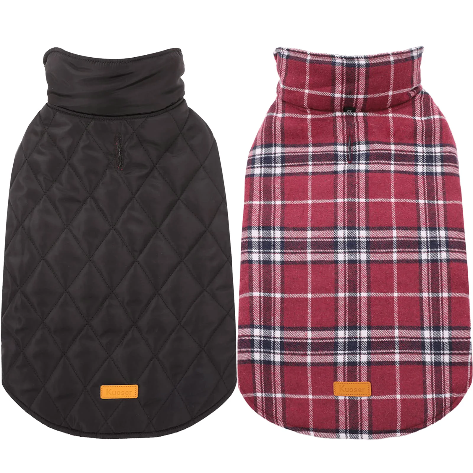 Detailed Kuoser Warm Dog Coat - Waterproof XL Dog Jacket Reversible Adjustable Flexible