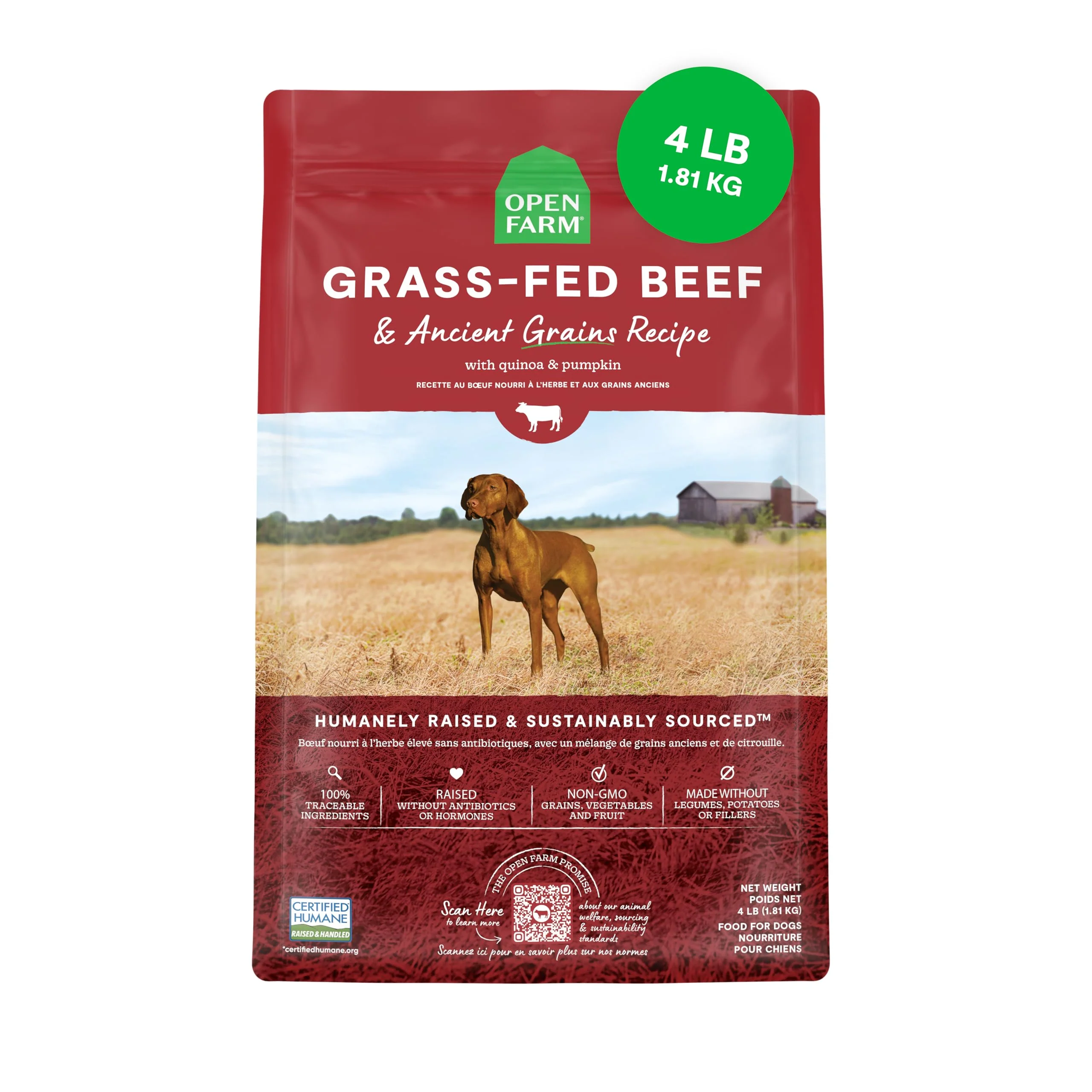 High-Performance Open Farm Ancient Grains Dry Dog Food Grass Relaxed