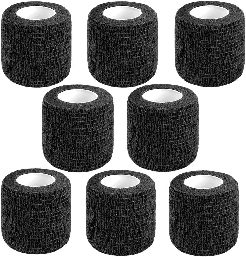 Lightweight Self Adhesive Bandage Wrap 2 Inch Black Breathable Elastic Cohesive Bandages Vet Wrap Sports Tape Bulk for First Aid Supplies Wrist Sprains Protection Exceptional