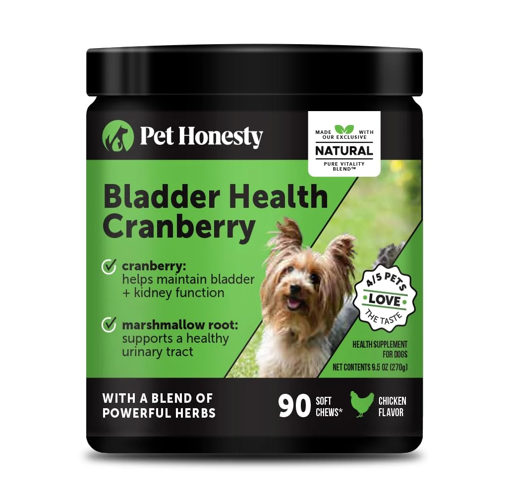 Breathable Pet Honesty Bladder Health Cranberry Chews for Dogs – Kidney Urinary Support Chicken Official