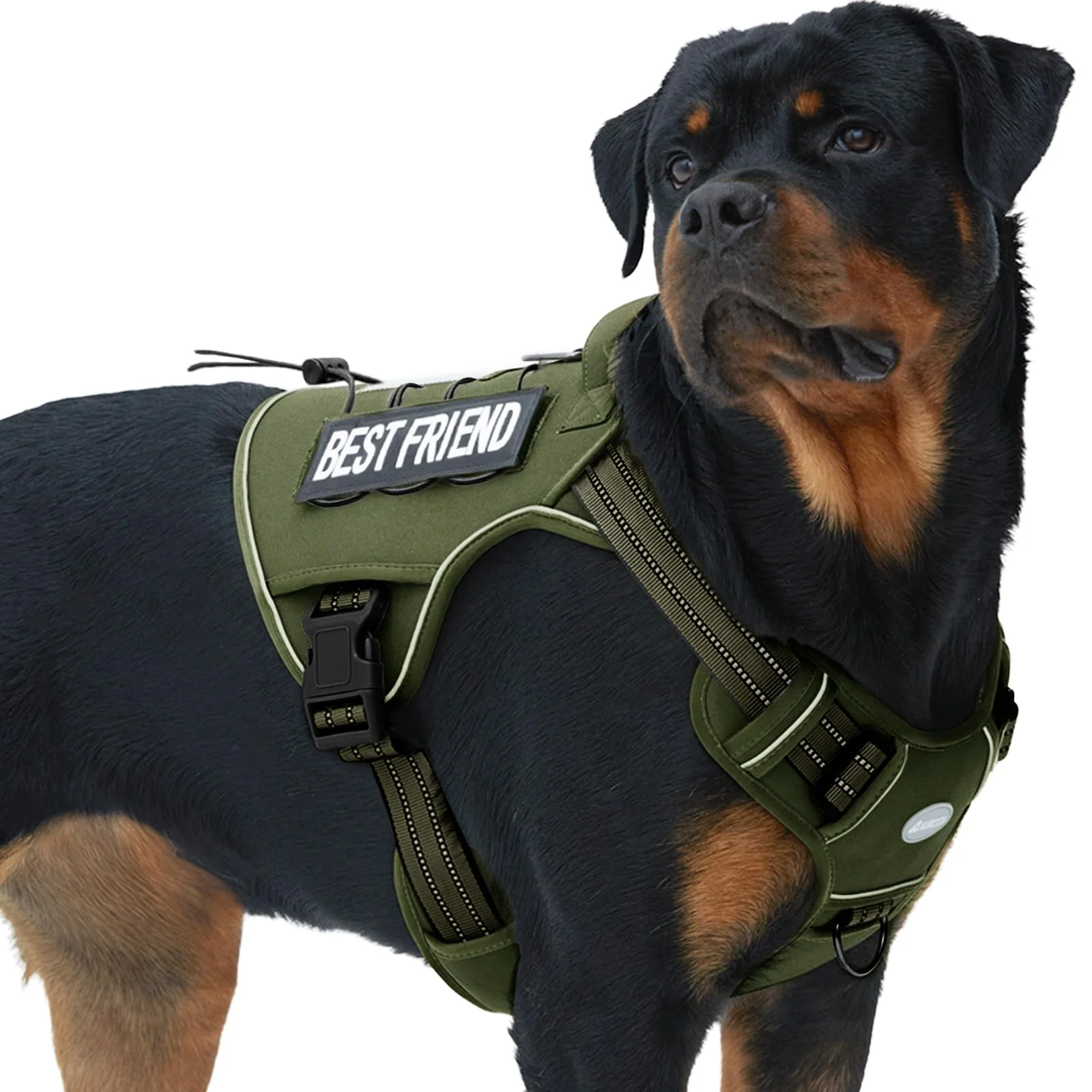 User-Friendly AUROTH Tactical Dog Harness for Large Dogs — No-Pull Adjustable Reflective Vest High-Grade