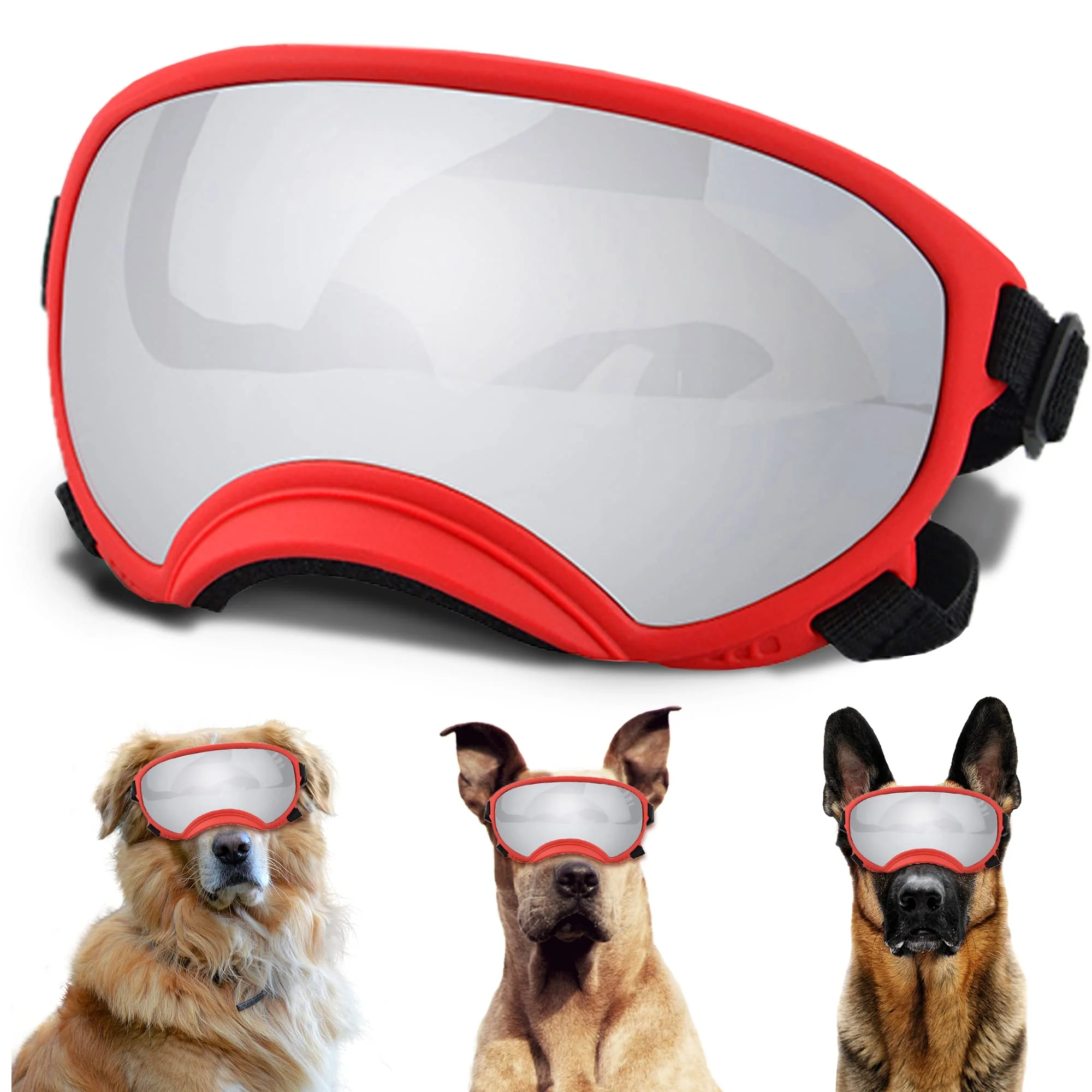 Original Design NICERINC PET Large Dog Sunglasses with Adjustable Strap – UV Protection and Comfortable Fit for Medium-Large Dogs Superior