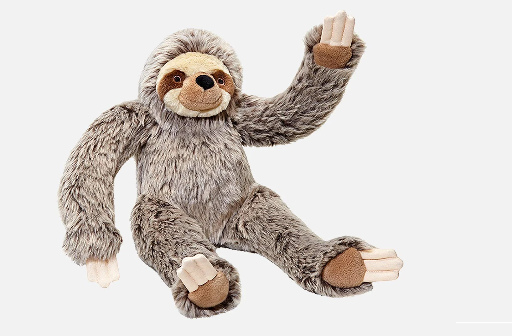 Natural Fluff Tuff Tico Sloth Dog Toy – Large Durable Plush with Tuffweb Enhanced