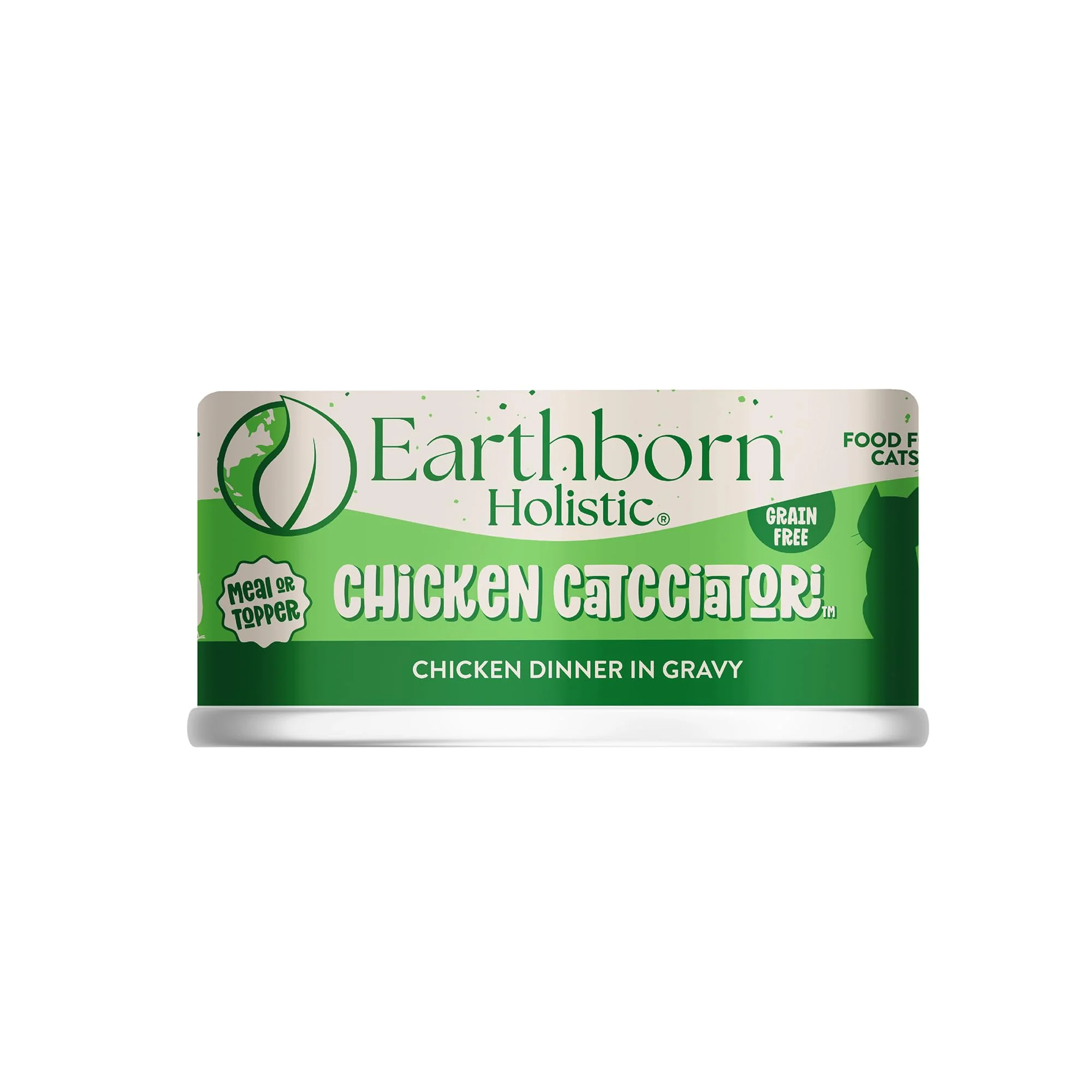 Organic Earthborn Holistic Chicken Catcciatori Grain- Moist Cat Food 3 oz Pack of 24 Verified