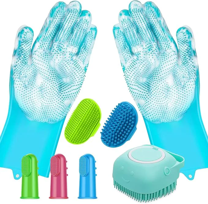 Secure Dog Bathing Supplies – 8PCS Pet Shower Grooming Kit Specialty