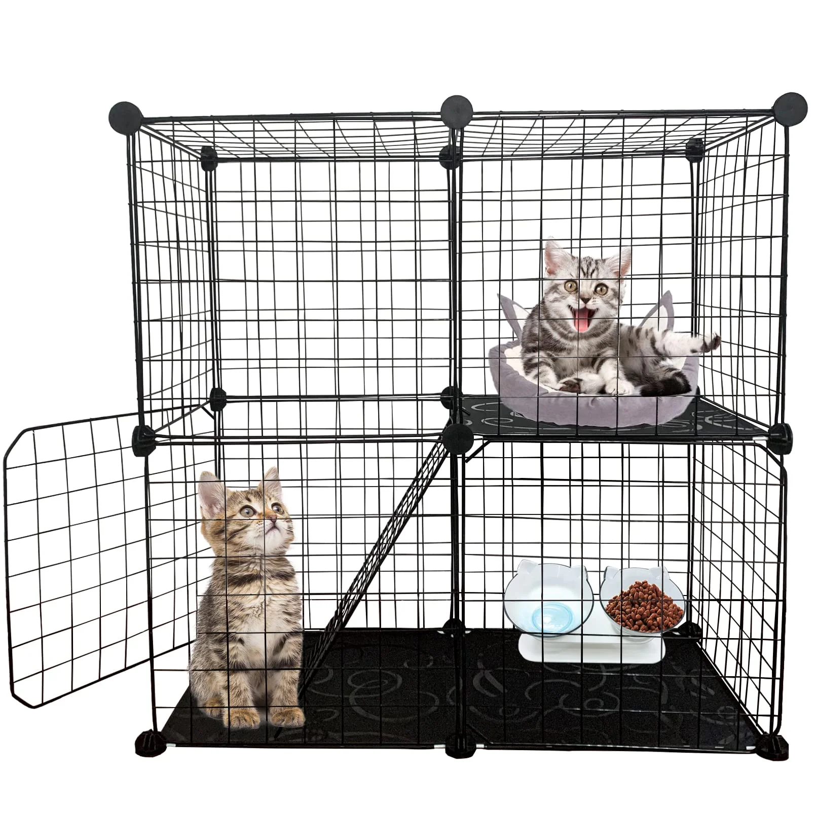 Luxury MUYG DIY Cat Cage Playpen – 2-Tier Indoor Small Animal Enclosure Detachable Metal Wire Exceptional