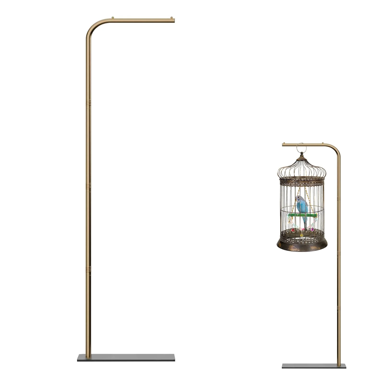 Traditional TBTFW 67-Inch Hanging Bird Cage Stand with Base — Supports Up to 35 lbs Premium Material