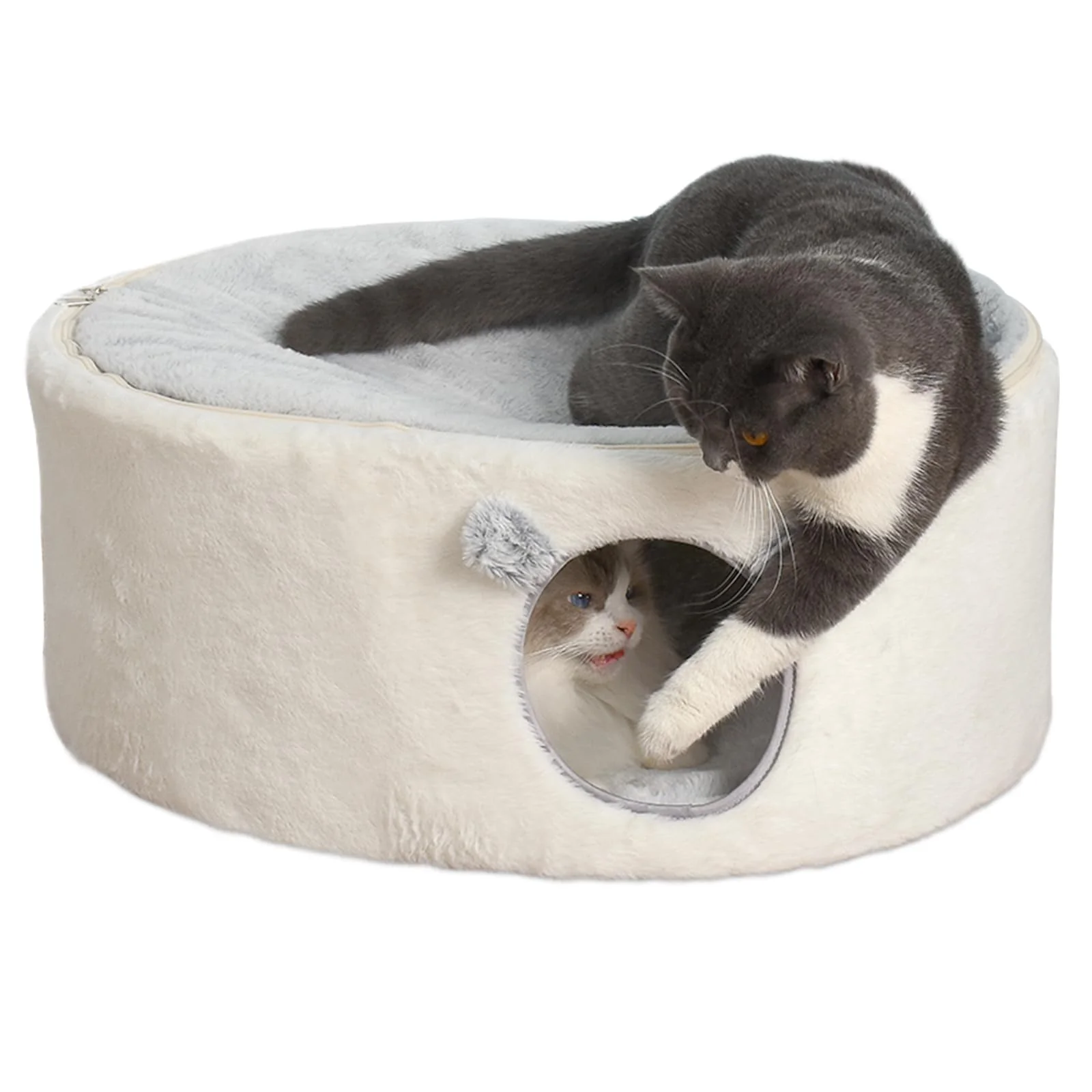 Clean Sunhoo d Cat Bed for Indoor Cats — Enclosed Hideaway 23.6 x 17.7 x 10.6 in Fine Crafted