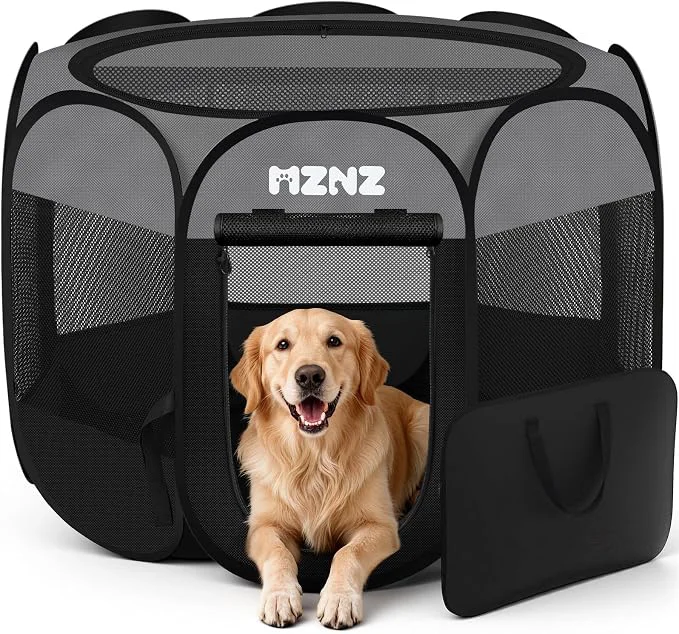 Long-Lasting Dog Playpen Portable Puppy Pet Crate Indoors Solid