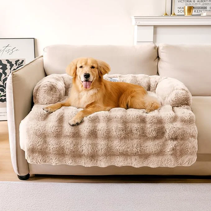 Optimized FUNNY FUZZY Pet Fluffy Fuzzy Calming Dog Couch Bed Sofa Protector Washable Pets Original