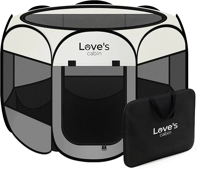 User-Friendly Love's cabin Pet Puppy Dog Playpen Small Dog Tent Crates Cage Indoor Outdoor Artisan