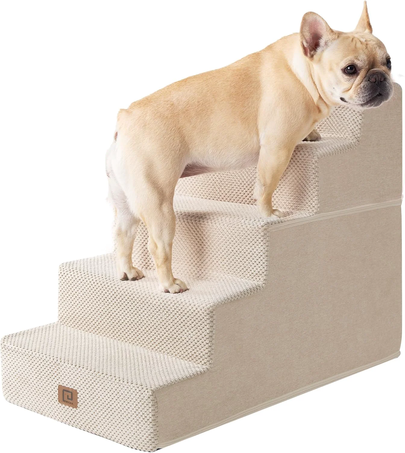 Consistent EHEYCIGA Dog Stairs for High Bed 22.5 H 5-Step Dog Steps for Bed Pet Steps for Small Dogs and Cats Non-Slip Balanced Pet Ramp Indoor Beige High-Performance