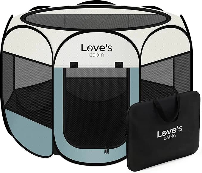 Smooth Love's cabin Pet Puppy Dog Playpen Small Dog Tent Crates Cage Indoor Outdoor Healthy