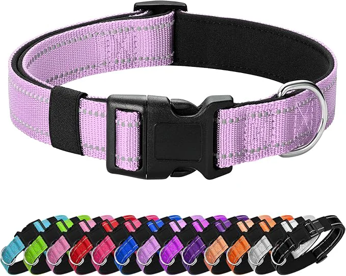 Smart Reflective Dog Collar Padded Clean