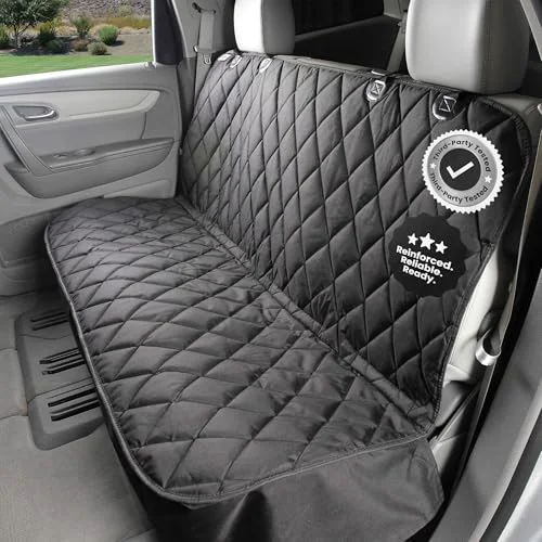 Artisan 4Knines Back Seat Pet Cover for Dogs – 54-inch Wide Waterproof Non-Slip 2 Seat Belt Latch Access Relaxed